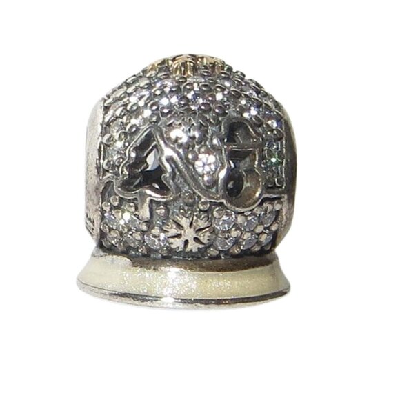 Pandora  Ltd Ed 2015 Christmas Ornament CZ/ Sterling Silver .925 Charm 794200CZ - Picture 1 of 8
